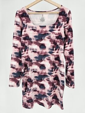 No Boundaries Women's Long Sleeve Tunic Top Abstract Print Size Large